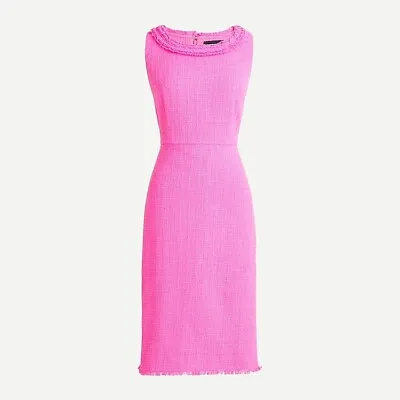 NWOT J. Crew Pink Sleeveless Tweed Dress - US 4 AU 8-10 • $200