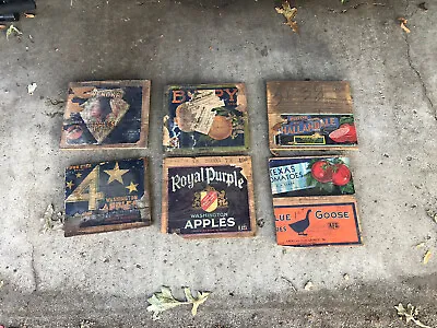 Vintage Fruit/Vegetable Crate Ends • $5