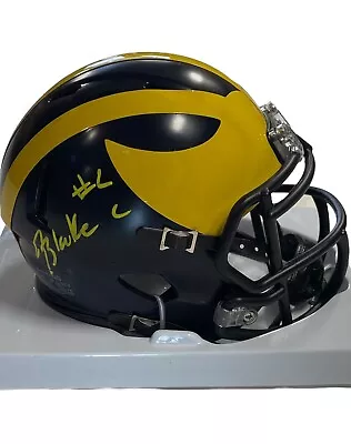 Blake Corum Signed Michigan Wolverines Mini Helmet Beckett Witness Coa • $149.99