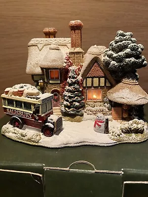 Lilliput Lane - Christmas Shopping -    Hand Painted Ornament-  Boxed-Lights • £130
