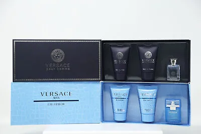 6pc Mini Gift Set For Men Versace Pour Homme And Man Eau Fraichi  NEW!! • $46.29