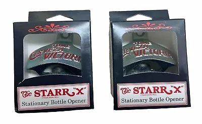 The Starr X Wall Mounted Silver Cast Iron Bottle Opener In Box Lot Of 2 • $8.73