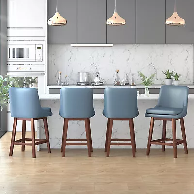 Counter Height Bar Stools 26  H Swivel Barstools With Back PU Counter Stool • $399.99