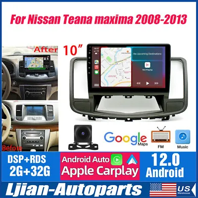 For Nissan Teana Maxima 2008-2013  Android 12 CarPlay Car Radio Stereo GPS Navi • $152