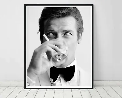 $62.55 • Buy Roger Moore Vintage Retro Celebrities Poster Art Print. A3 A2 A1 