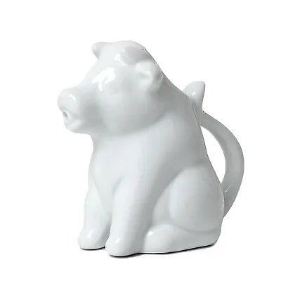 150ml Porcelain White Cow Milk Jug With Handle Coffee Tea Creamer Non-Drip Spout • £7.95