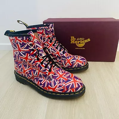 Dr Martens RARE Vintage Boots Made In England Union Jack 8 UK / 10 US / 42 EU • $315