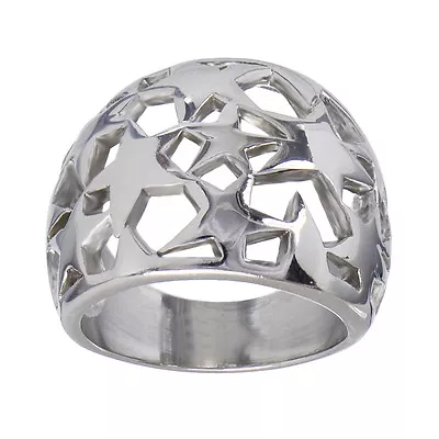 S.Michael Designs Stainless Steel Dome Star Ring - SIZE 8 • $12.95