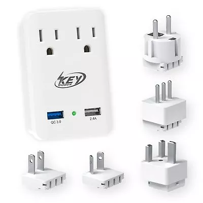 2000W Travel Plug Adapter Detachable International Wall Outlet Converter Kits • $18.99