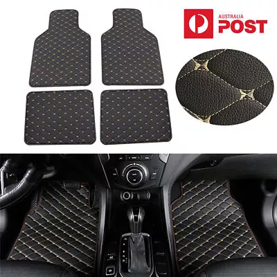 4Pcs Car Floor Mat Front Rear Carpet Protect Pad PU Leather Waterproof Dustproof • $39.66
