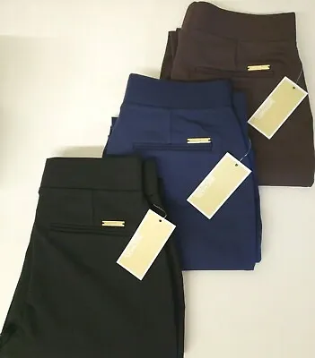 MICHAEL KORS Pull-on Pants Slacks Leggings [$89] MK Black Brown Blue #QF13BJDEZT • $89.50