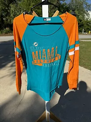 Women’s Miami  Dolphin Long Sleeve Shirt Size Medium • $3