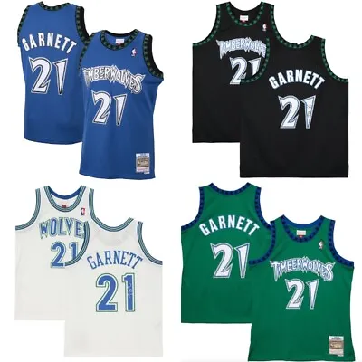 New Mens Kevin Garnett Jersey #21 Black Blue White Green Full Size S - 2XL • $29.99