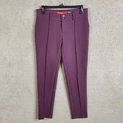 Cartonnier Anthropologie Pants Womens 0 Maroon Charlie Ankle Flat Front Stretch • $6.25