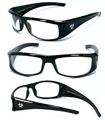 Hot BioHazard Men UV400 Sunglasses - Black /Clear #BZ01 • $16.71