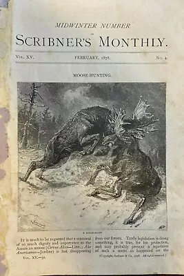 1878 Moose Hunting Illustrated • $27.99