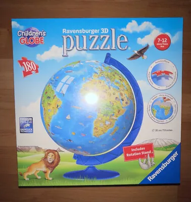 $18.99 • Buy Ravensburger Children's World Globe 180 Pieces 3D Puzzle