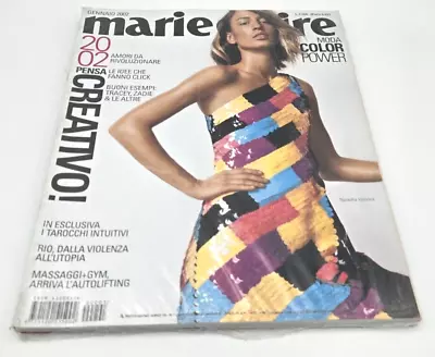 Marie Claire Fashion Magazine January 2002 Natasha Vojnovic Cover Moda Italy • $60