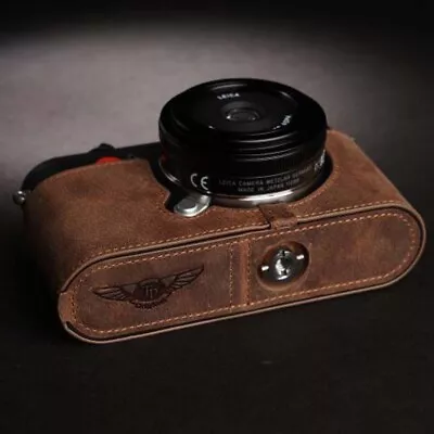 Vintage Handmade Genuine Real Leather Half Camera Case Bag Cover For Leica CL • $22.99