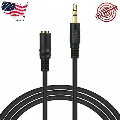 $3.24 • Buy 5 Ft 3.5mm 1/8  Stereo Audio Aux Headphone Cable Extension Cord Male To Female