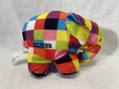 Elmer The Patchwork Elephant Soft Plush Stuffed Animal David McKee 7  1996 • $19.99