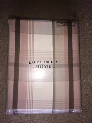 LAURA ASHLEY BUXTON CHECK  CHALK PINK  CURTAINS 88 Wx90 L = 224cmx229cm SP £250 • £210