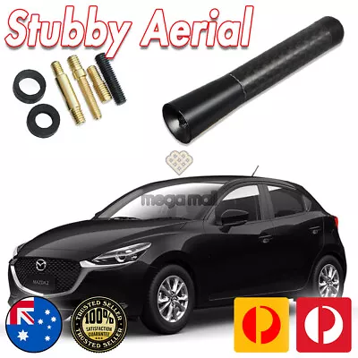 Antenna / Aerial Stubby Bee Sting For Mazda 2 Black Carbon 8 CM • $23.90