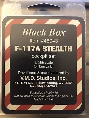 1/48 Black Box 48043 F-117A Stealth Fighter Cockpit Set For Tamiya Kit • $24