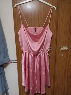 Peach Satin Dress Size 10-12 Zaful • £10