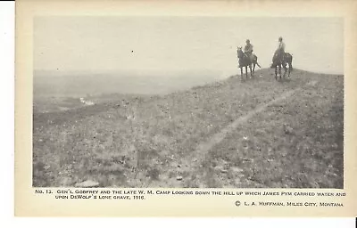 Postcard L. A. Huffman Photo Miles City Montana No. 13 Dewolf's Lone Grave • $7.98