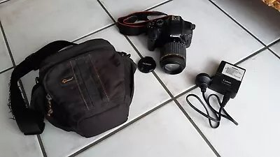 Canon EOS 550D 18.0 MP Digital SLR Camera + Tamron 55-200mm Lens + Lowepro Bag • $239.95