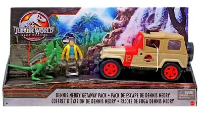 Jurassic World Legacy Collection Dennis Nedry Getaway Pack Jeep Dilophosaurus • $78.30