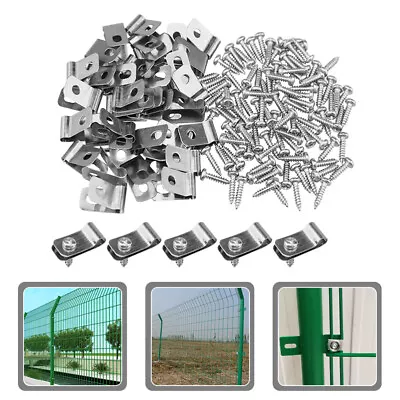  100 Sets Wire Fence Clips Supplies For Pet Cage Clamps Net Folder • £15.99