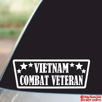 VIETNAM COMBAT VETERAN Vinyl Decal Sticker Car Truck Window Bumper WAR CONFLICT • $2.99