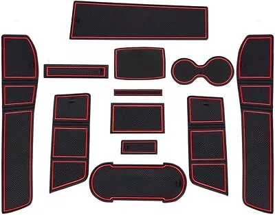 Seat Leon MK3 5F FR ST Car Interior Door Slot Mats (Red) • £31.99