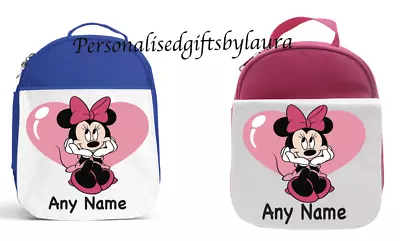 Minnie Mouse Personalised Lunch Bag Kids School Insulated Lunch Bag • £14.99