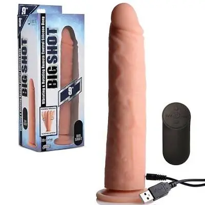 Big Shot 9 Inch Rotating Rechargeable Silicone Dildo Realistic Dong Sex Toy • $148.95