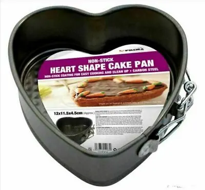 Heart Shape Mould Mini Cake Tin Metal Non-Stick Spring Form Valentine Baking Pan • £5.95