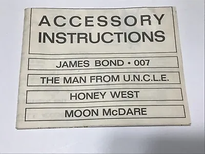 James Bond 1965 Gilbert Man From Uncle Honey West Instructions Insert Leaflet • $14.99