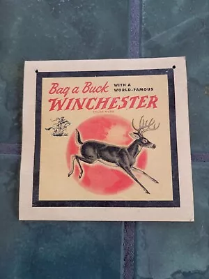 Vintage WINCHESTER BUCK Deer Hunting Store  Sign Poster • $29.99