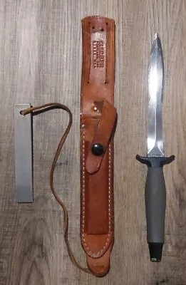 Vietnam Era Gerber Mark II MK 2 Fighting Knife Dagger 1972 W/ Sharpener & Sheath • $550
