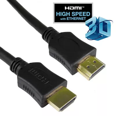 HDMI Cable High Speed With Ethernet Gold HD V2.0 Ultra 4K 3D ARC TV Gaming Lead  • £33.99