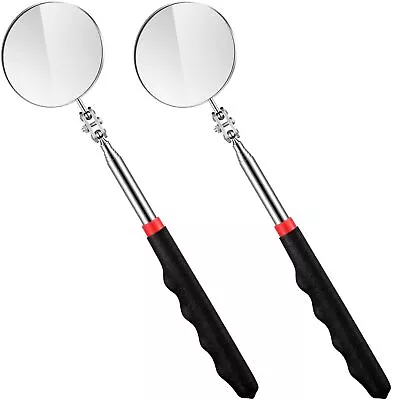 2 Pack Round Telescoping Inspection Mirror Mechanics Mirror Tool For Technician • $15.30