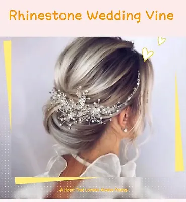 Crystal Silver Headband Bridal Hair Piece Hair Vine Wedding Hair Accessories  • £15.99
