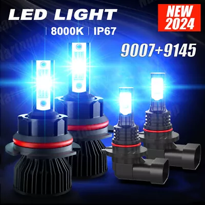 For Ford Excursion 2000-2004 4x LED Headlight Hi/Lo Fog Lights Bulbs Blue 8000K • $27.99