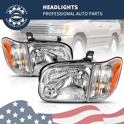 For 2005-2006 Toyota Tundra 2005-2007 Sequoia Headlights Halogen Headlamps Amber • $79.99