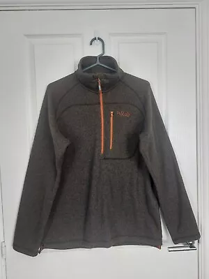 Rab Quest Pull On Brown 1/2 Zip Jumper Sweater Sweatshirt Fleece Size Large • £45