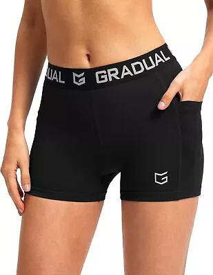 G Gradual Women's Spandex Compression Volleyball Shorts 3  /7  Workout Pro Short • $36.65