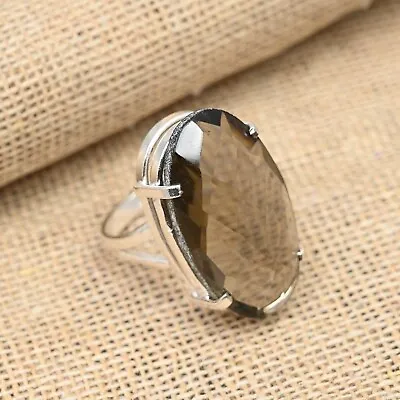 $13.20 • Buy Smokey Topaz Gemstone Handmade Solid 925 Sterling Silver Jewelry Ring