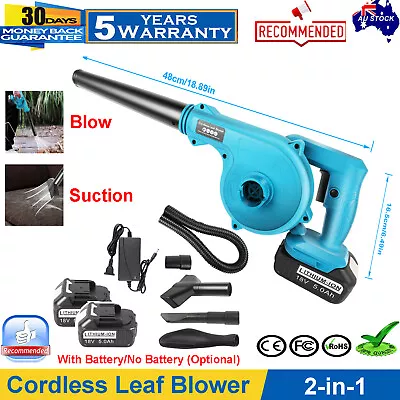 2-in-1 Electric Cordless Leaf Blower Vacuum Cleaner With 2 Battery & Charger NEW • $69.99